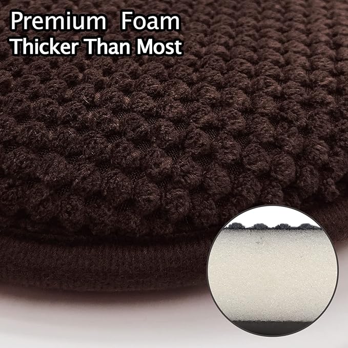 Brown Foam Seat Cushions Kitchen Chairs Pads for Dining Chairs Non Slip Office Seat Cushions Washable U Shaped Soft Thick Large Metal Wooden Chair Cushions,17" x 15"
