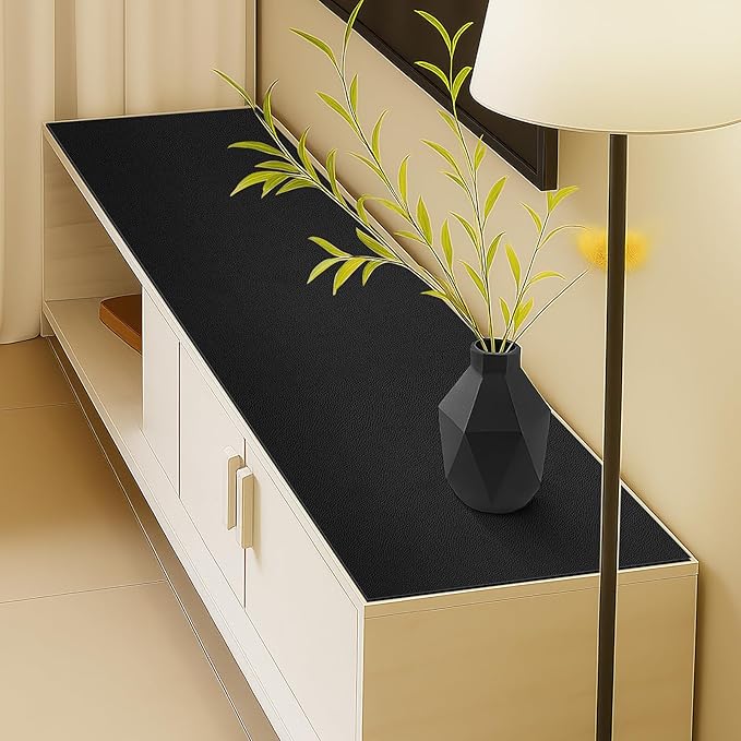 Warmstar Leather Table Cover 17 x54 Inch, 1.8MM Thick PVC Table Protector Waterproof, Desk Cover Protector Non-Slip Table Pad for Kitchen, Dresser, Gaming Desk,Dining Room Table