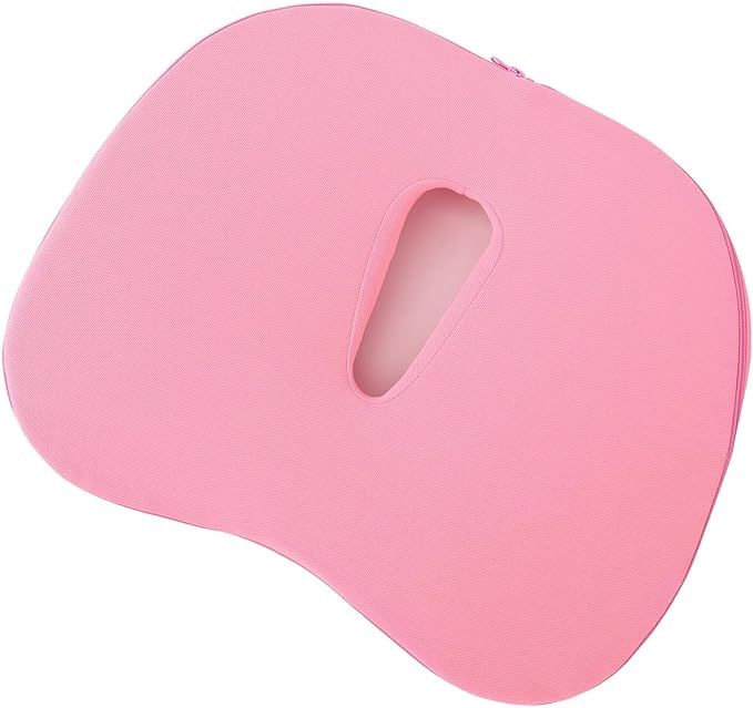 Memory Foam Seat Cushion Breathable Hollow Core Orthopedic Sitting Pillow Pad for Office Car Home (Pink)