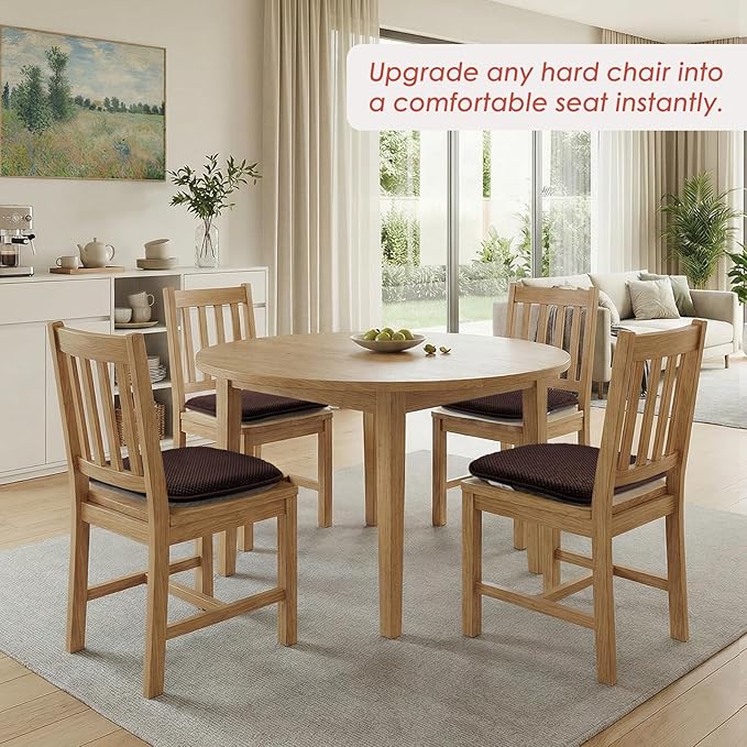 SWEMSTAR Chair Cushions - 15"*17" Kitchen Dining Chair Pads Foam Seat Cushion for Chairs Barstool Cushions Non Slip Seat Pad