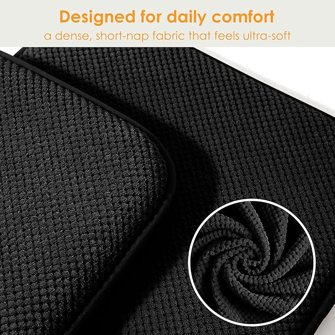 SWEMSTAR Chair Cushions - 15"*17" Kitchen Dining Chair Pads Foam Seat Cushion for Chairs Barstool Cushions Non Slip Seat Pad Set of 6 - Black