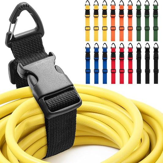 18 Pack 17 Inch Adjustable Extension Cord Holder Organizer with Triangle Clips for Garage Organization and Storage Heavy Duty Extension Cord Hanger for Men Workshop (Multicolor)