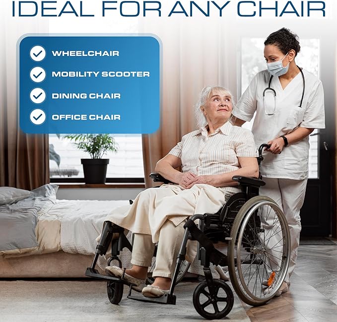 Kölbs Gel Extreme Wheelchair Cushions Seat Cushion, Coccyx, Sciatica & Tailbone Pain Relief Seating Pad Ideal for Office, Kitchen Wheelchairs and Auto, 22 x 18, 3 Inch Thick