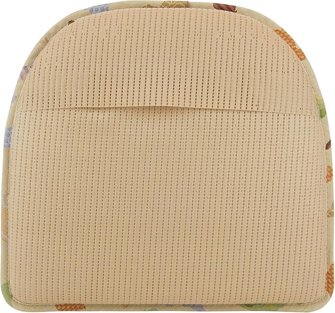 Klear Vu Raindrop The Gripper Non Slip Chair Cushions, Soft & Comfortable Seat Pad, Sitting Pillow for Kitchen, Dining or Office, 4 Count (Pack of 1), Scottie Dogs