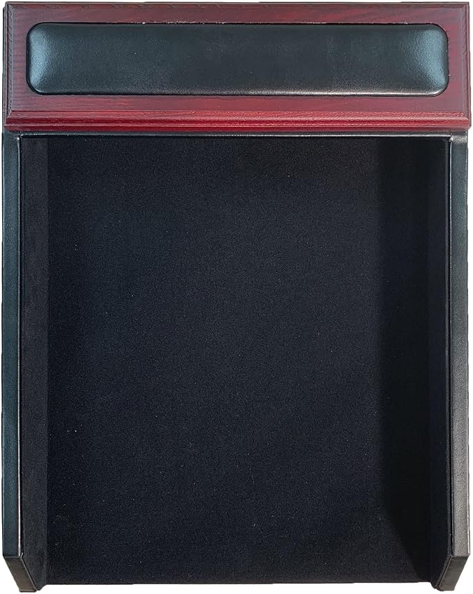 DACASSO Leather Desk Set - Luxury Leather Desk Pad& Desk Organization Essentials - Office Organization & Executive Desk Decor - (Rosewood and Black, 7 Piece)
