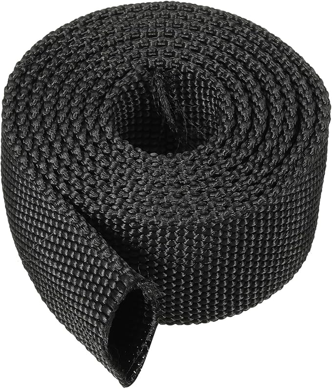 PATIKIL 0.7" Dia 3.3FT Nylon Protective Hose Sleeve, Cable Cover Sheath Protection for Welding Tig Torch Hydraulic Hose, Black