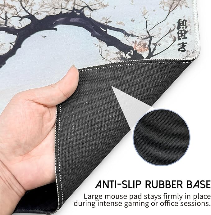 FreeNook Mouse Pad Gaming Mousepad 31.5 x 11.8in Large Mouse Pad for Keyboard,Non-Slip and with Stitched Edges,Keyboard Pad Desk mat for Home Office and School