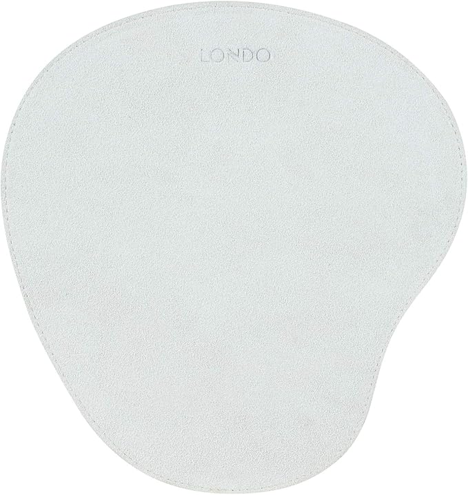 Londo PU Leather Oval Shape Non-Slip Mousepad with Wrist Rest Support, Waterproof Surface, Comfort Memory Foam, Light Ergonomic Design Mouse Pad for Laptop, Desktop