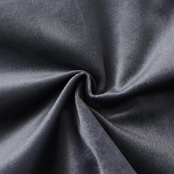 18 Inch Velvet Round Placemat with Ruffle for Dining Table Outdoor Placemats Non-Slip Washable for Gathering, Occasional Decoration and Family Parties Celebrations Set of 4, Gray