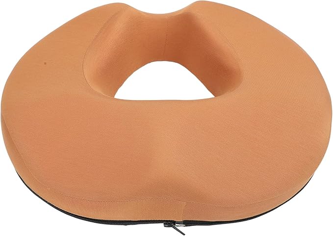 Donut Pillow, Breathable Latex Seat Cushion, Comfortable for Office, Home, Vehicles, Improve Sitting Posture with Pressure Reduce (Orange)