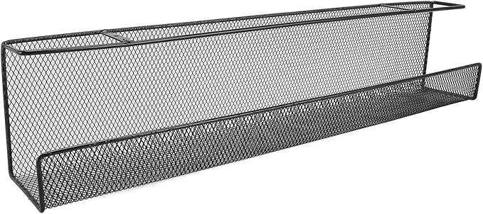 GLOGLOW Under Desk Cable Management Tray, Metal Wire Organizer with No Drill Design for Organizing Extension Cords At Home Office or Kitchen (Small Size)