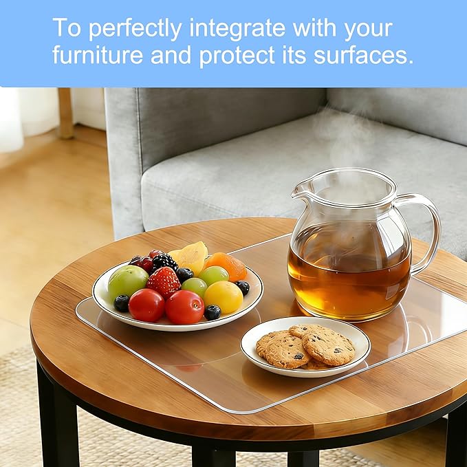 Anti Slip Mat, Non Slip Pad - 10x7.5 Inch Clear Reusable Rubber Desk Mat, Dishwasher Safe with Micro-Suction for Furniture, Guitar, Walker & Pet Safety