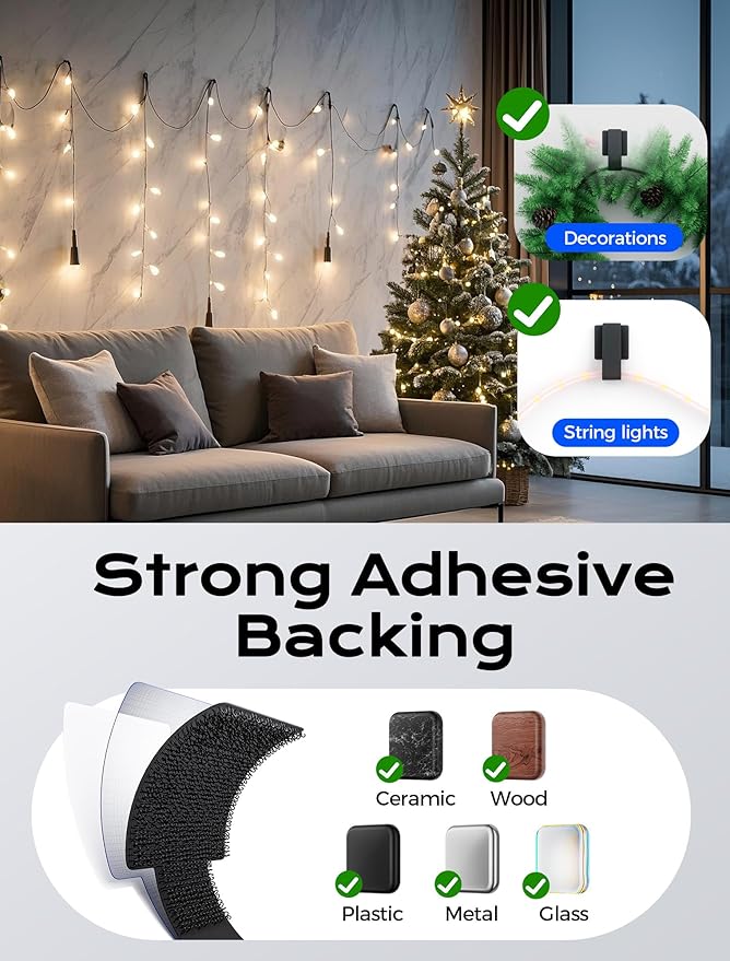 Adhesive Wire Management, 100pcs Hook and Loop Cable Ties, Adjustable Cable Straps, Sticky-Back Cord Organizer for Kitchen Appliances at Office, Home - Black