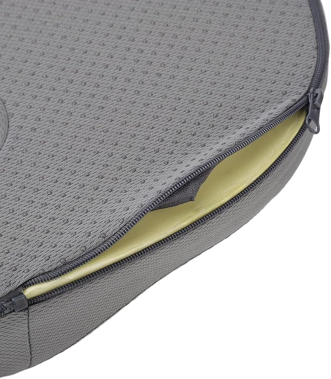 Memory Foam Seat Cushion Breathable Hollow Core Orthopedic Sitting Pillow Pad for Office Car Home (Grey)