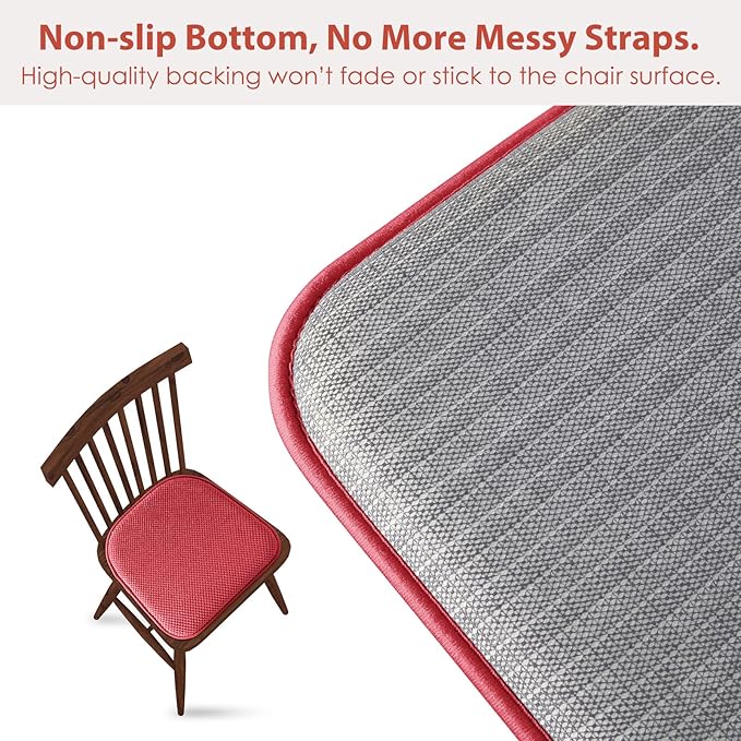 SWEMSTAR Chair Cushions - 15"*17" Kitchen Dining Chair Pads Foam Seat Cushion for Chairs Barstool Cushions Non Slip Seat Pad