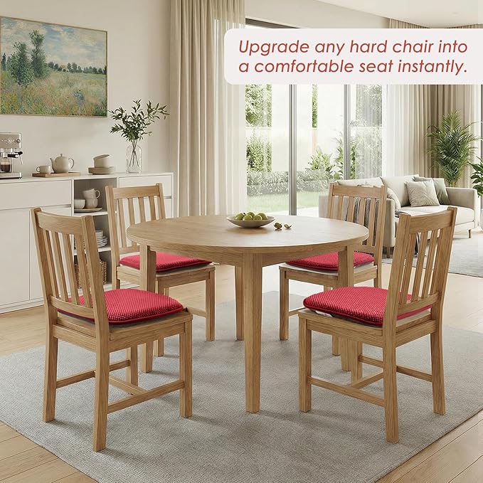 SWEMSTAR Chair Cushions - 15"*17" Kitchen Dining Chair Pads Foam Seat Cushion for Chairs Barstool Cushions Non Slip Seat Pad