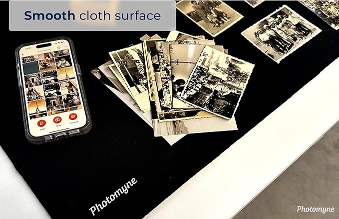 Photomyne Large Scanning Pad, Desk pad, Mouse pad for Desk with Stitched Edges, Superior Micro-Weave Cloth, Non-Slip Base, Water Resistant, Desk Mat for Home & Office, Available in Size 15.75 * 31.5