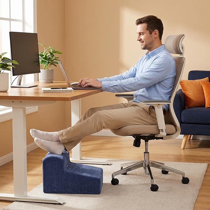 Foot Rest for Under Desk At Work.Ergonomic Foot Rest for Under Desk At Work,Rest for Under Desk Office & Home,Footstool Leg Elevation