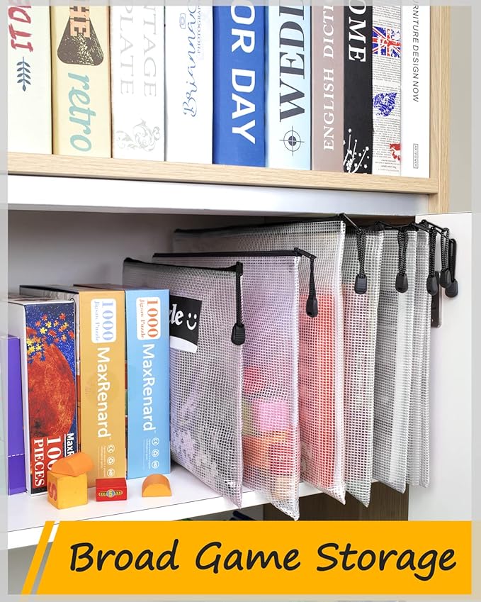 SUNEE Plastic Mesh Zipper Pouch 4.6x9.2 in (Black, 12 Packs), Small Water-Resistant Zip Bag for School Office Supplies, Pencil Organizing Storage