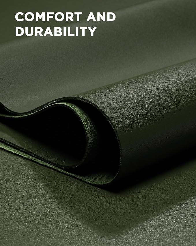 YSAGi 55" x 17" Large PU Leather Desk Mat for Keyboard and Mouse - Waterproof Non-Slip Desk Pad Protector for Office, Home, Writing Desk, Olive Green