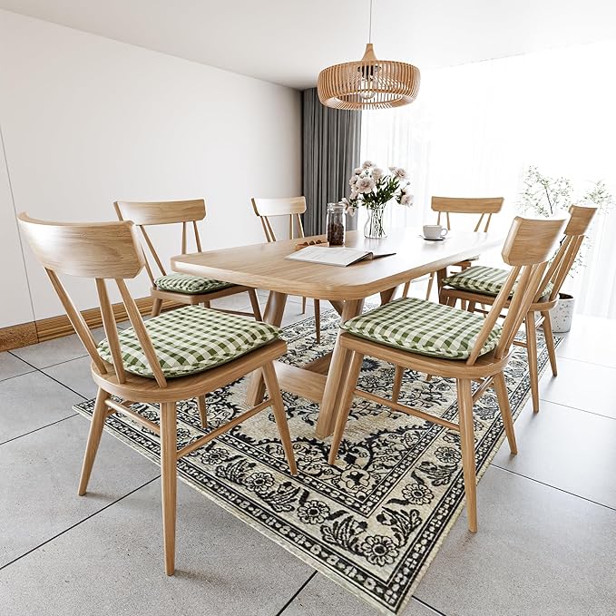 Non-Slip Chair Cushions, Assembled in USA, U-Shaped Skid-Proof Seat Pads for Dining Room, Kitchen, Office, 15"x16"