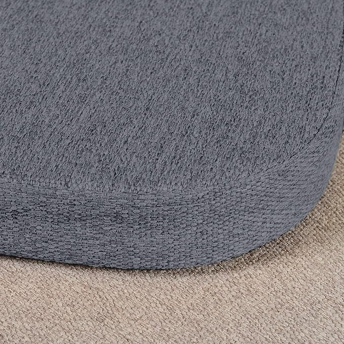 Shinnwa Seat Cushions for Kitchen Chairs, Non Slip Dining Chair Cushion with Ties, 15 x 15.5 inches, Dark Gray