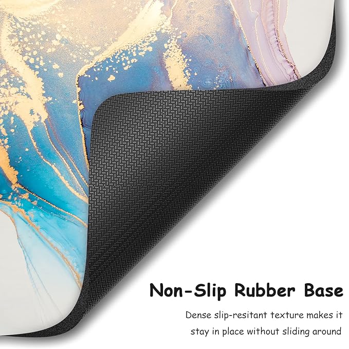 Dapesuom Small Mouse Pad, 6 x 8 Inch Thick Rubber Premium-Textured Non-Slip Portable & Washable Mini Mouse Mat for Women Men Wireless Laptops Keyboard Tray Gaming Work Office Travel, Abstract Marble