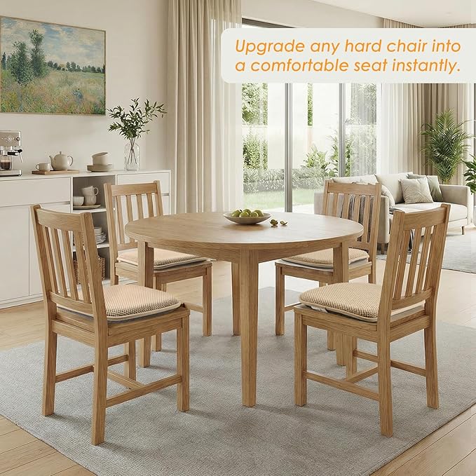 SWEMSTAR Chair Cushions - 15"*17" Kitchen Dining Chair Pads Foam Seat Cushion for Chairs Barstool Cushions Non Slip Seat Pad