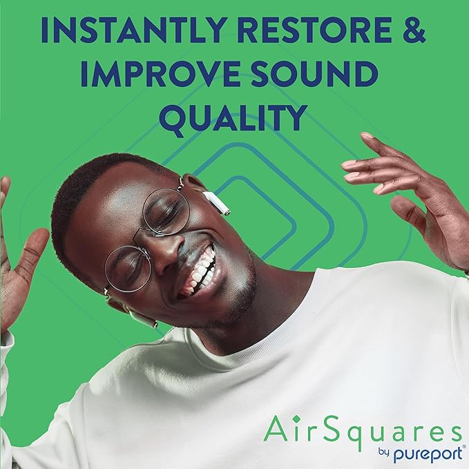 Cleaner Kit for Airpods by AirSquares | the Original Earbud Cleaning Putty Compatible with Airpods & Earbuds, Remove Wax, Dirt & Gunk from Tech Devices, As Seen on NBC's Today Show (12 Pack)