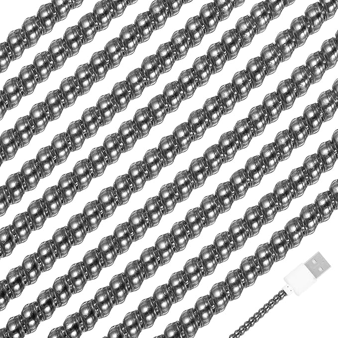 Frienda 10 Pcs Cord Protectors from Pets No Chew Spiral Cable Protector 43.3'' Phone Charger Cover Data Cable Protective Sleeve Chew Proof USB Wire Cover Stylish for Cat Dog Rabbit (Flash Black)