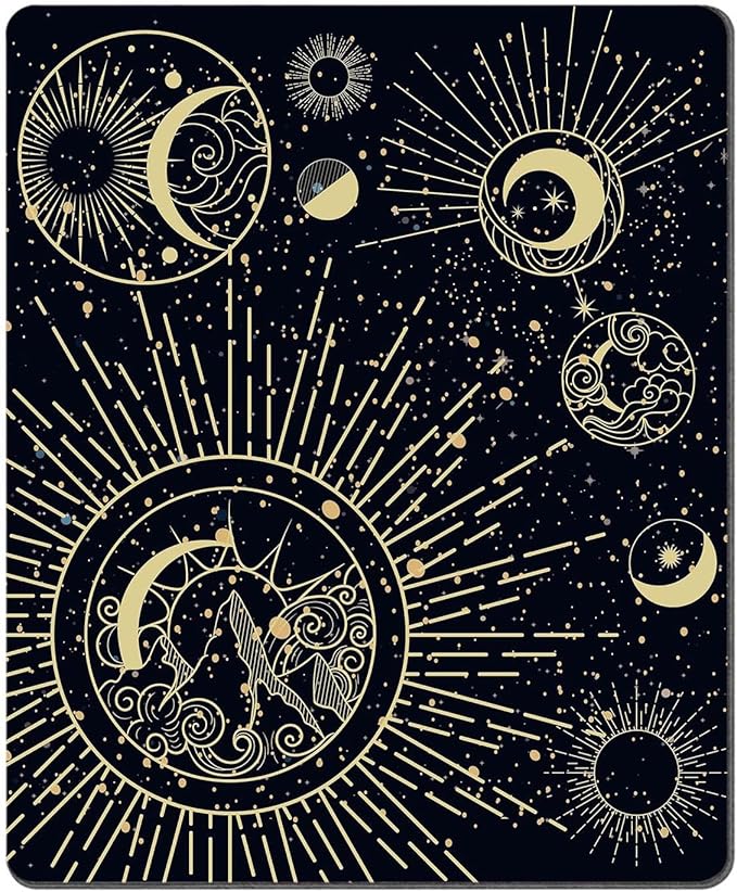 Mouse Pad, Moon Phases Mouse Pad, Mousepad Rectangle Customized Mouse Pads with Designs Non-Slip Rubber Smooth MousePads for Computer Laptop 9.5"x7.9"x0.12" Inch(240mm x 200mm x 3mm)