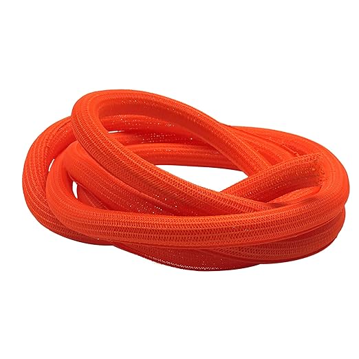 Electriduct 1.25" Hook Self Closing Sleeve Braid Wrap Around Sleeving Flame Retardant Flexible Mesh Cord Cover Cable Protector Wire Organizer - 10 Feet - Orange