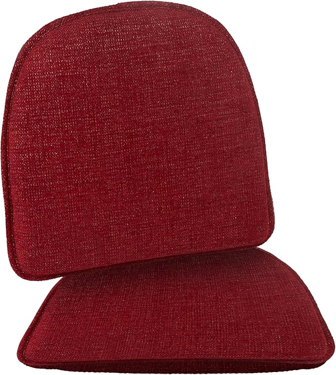 Klear Vu Raindrop The Gripper Non Slip Chair Cushions, Soft & Comfortable Seat Pad, Sitting Pillow for Kitchen, Dining or Office, 2 Count (Pack of 1), 03 Red