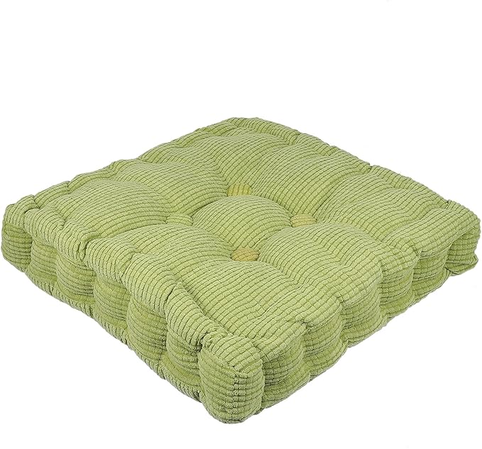 40x40cm Thickened Non-Slip Chair Cushion Pad, Soft Green Sofa Seat Cushion for Household and Garden Use, Comfortable Tatami Mat for Dining and Office Chairs