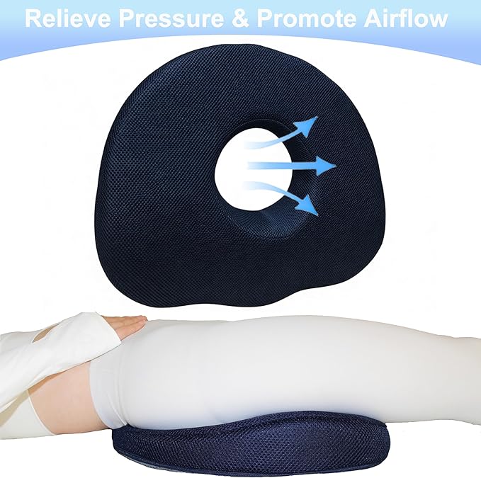 Bed Sore Cushions for Butt, Bedsore Pressure Relief Pillow for Sleeping and Sitting, Donut Pillow Cushion for Bed Sores on Buttocks, Butt Pillows for Sitting Tailbone