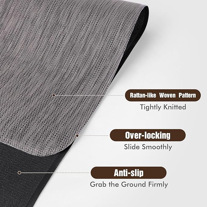 Blvornl Office Chair Mat for Hardwood Floor, 50"x 63" Desk Chair Mat for Hard Wood, Large Anti-Slip Hard Floor Protector Rolling Chair Mat, PVC Mat Desk Rug for Office Home, Dark Grey