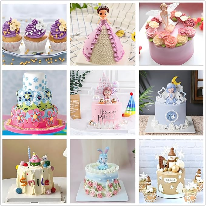 ANSLYQA Cake Decorating Kit, 340 Pcs with Cake Turntable, Leveler, 55 Numbered Icing+Skirt Tips, 2 Spatulas, 3 Scrapers, 2 Couplers, 100 Pastry Bags, 100 Cupcake Liners & More Baking Tools, (Purple)