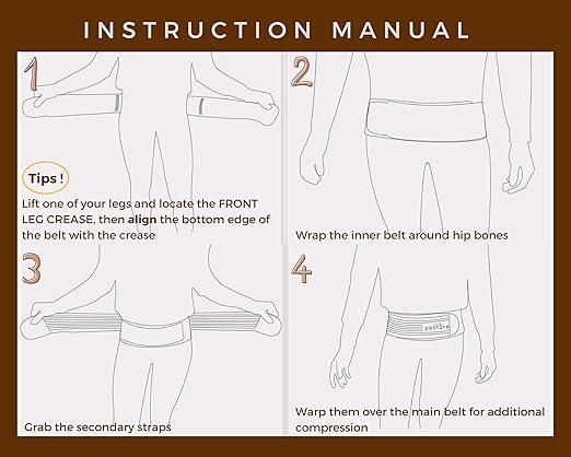 Vriksasana Posture Sacroiliac Hip Belt for Women and Men That Alleviates Sciatic, Pelvic, Lower Back, Leg and Sacral Nerve Pain Caused by Si Joint Dysfunction| Trochanter Brace (Petite, Nude)