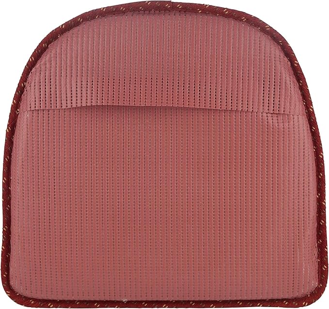 Klear Vu Raindrop The Gripper Non Slip Chair Cushions, Soft & Comfortable Seat Pad, Sitting Pillow for Kitchen, Dining or Office, 6 Count (Pack of 1), 01 Red