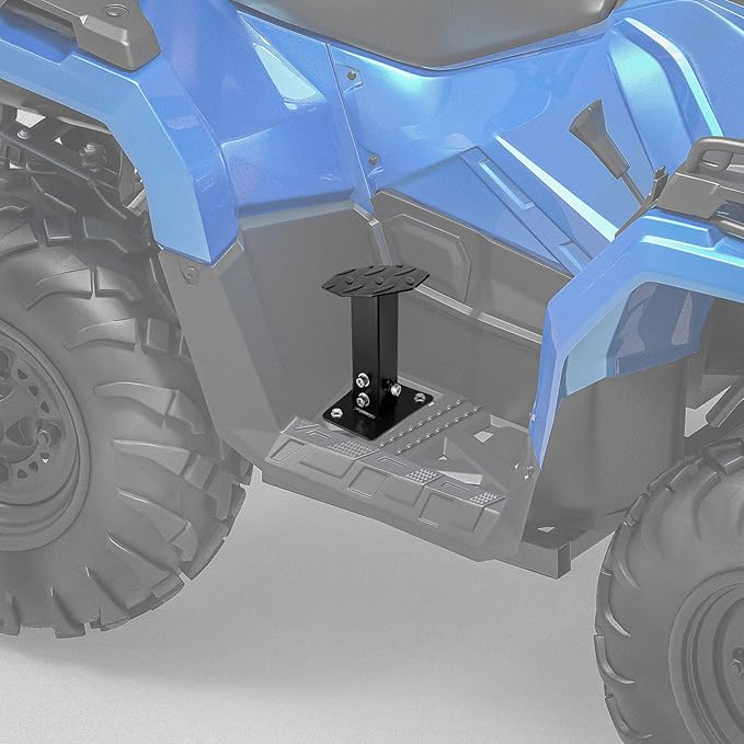KEMIMOTO ATV Passenger Foot Rest, Adjustable Footrest, ATV Passenger Foot Pegs Anti-Slip Grip Compatible with Polaris Sportsman Scrambler Foreman Fourtrax Grizzly, Black