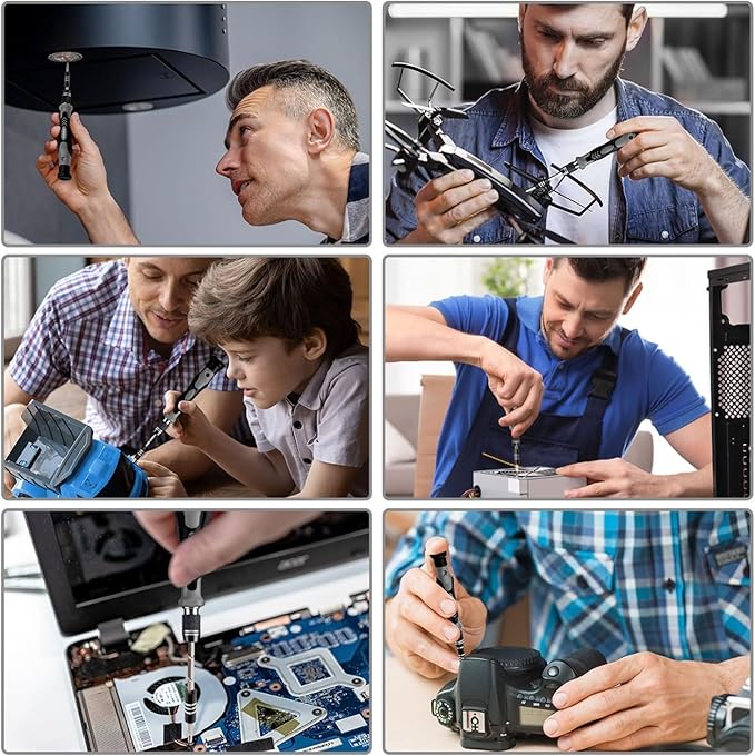 80 IN 1 Professional Computer Repair Tool Kit, Precision Screwdriver Set with 56 Bits, Magnetic Screwdriver Set for Laptop, PC, MacBook, Tablet, iPhone, PS4, Electronics, Gamer Tech Gifts for Men