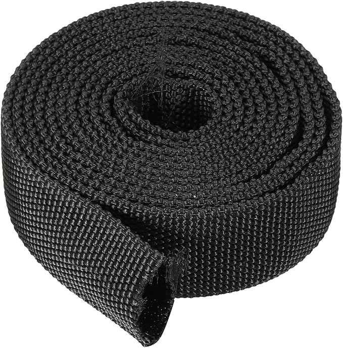PATIKIL 0.7" Dia 6.5FT Nylon Protective Hose Sleeve, Cable Cover Sheath Protection for Welding Tig Torch Hydraulic Hose, Black