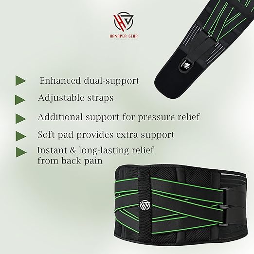 Back Brace for Lower Back Pain, Breathable Back Support Belt for Men and Women, Adjustable Support Straps Anti-skid Lumbar Support Pad for Pain, Sciatica, Herniated Disc