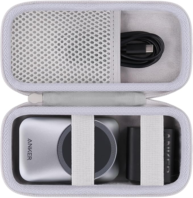 for Anker Prime 3-in-1 Wireless Charging Station Hard Travel Case(White Case)