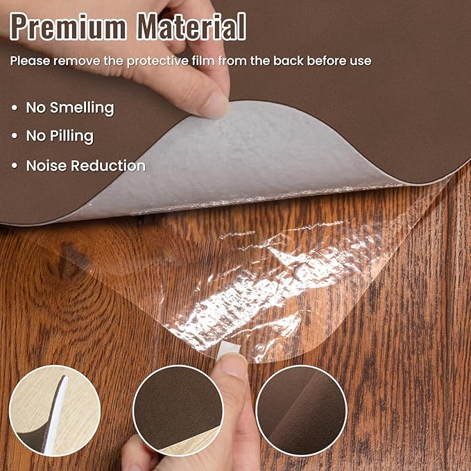 Sycoodeal Office Chair Mat for Hardwood Floor,Slip Resistant Floor Mat for Office Computer Gaming Chair,Heavy Duty Floor Protector for Rolling Chairs,Easy to Clean,Coffee(48"x55")