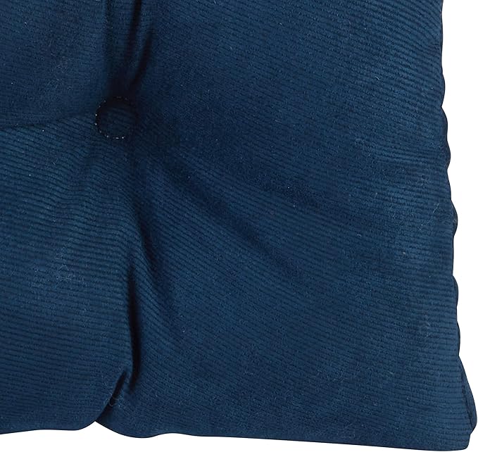 Klear Vu Gripper Overstuffed Universal Non-Slip Dining Chair Cushions for Kitchen Decor or Office Use, U-Shaped Skid-Proof Seat Pad, 15x15 Inches, 4 Count (Pack of 1), Linear Indigo Blue