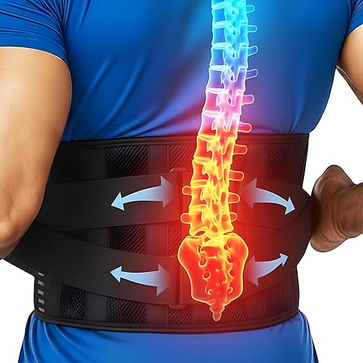 Back Brace for Lower Back Pain Relief | Sciatica Lumbar Support Belt for Men & Women, Adjustable Back Support Brace for Work & Daily Use, All-Day Comfort & Heavy-Duty Compression (X-Large (43-48.9"))