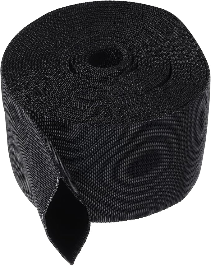 PATIKIL 2.2" Dia 24.6FT Nylon Protective Hose Sleeve, Cable Cover Sheath Protection for Welding Tig Torch Hydraulic Hose, Black