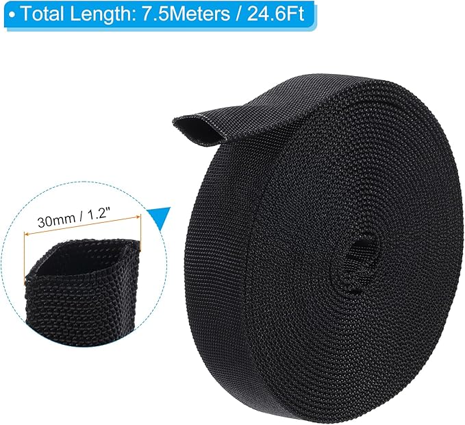 PATIKIL 0.6" Dia 24.6FT Nylon Protective Hose Sleeve, Cable Cover Sheath Protection for Welding Tig Torch Hydraulic Hose, Black