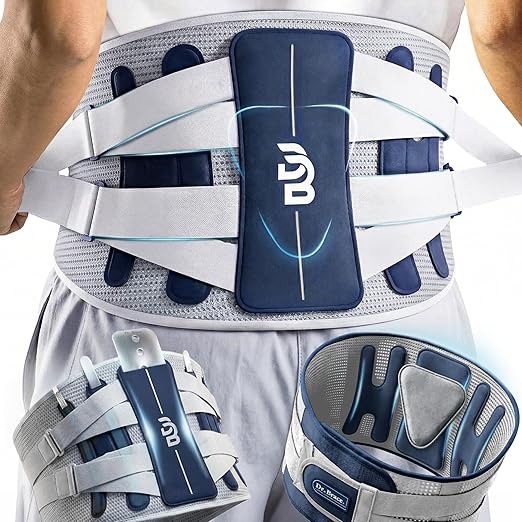 DR. BRACE® Lower Back Brace for Men & Women for Lower Back Pain Relief, Revolutionary Versatile Splints System & Removable Lumbar Pad, Adjustable & Breathable Back Support Brace (29.5-35.4″)